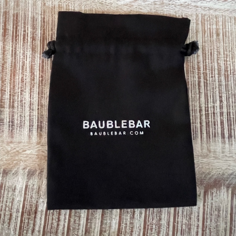 Baublebar Jewelry Storage Travel Bag, Dust Bag Drawstring 5x7"